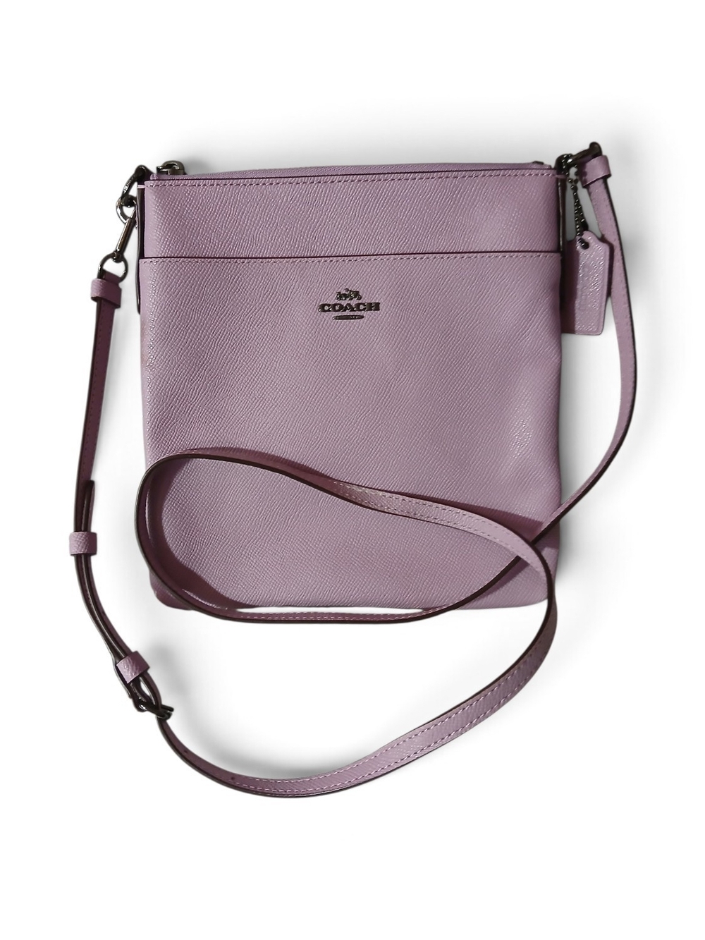 Coach Lavender Crossbody Bag - Signature Leather